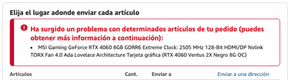 ¿Amazon no deja enviar tu pedido? Así puedes solucionarlo fácilmente
